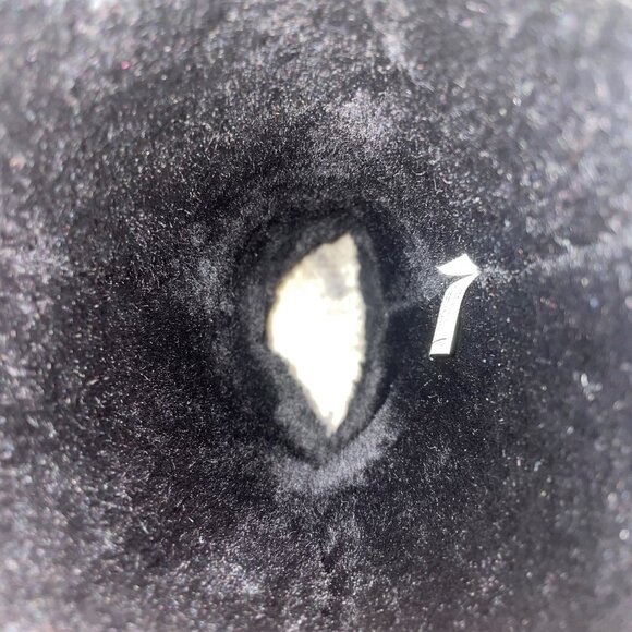 Ugg Women’s Black Suede Sheepskin Lined Slip-On Tall Winter Boots Size 10 - Picture 7 of 10